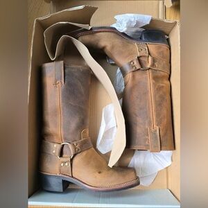 Frye Women’s Brown Leather Harness Boots Size 7.5